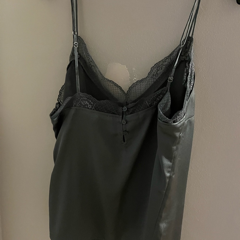 Lace forest green cami AF
